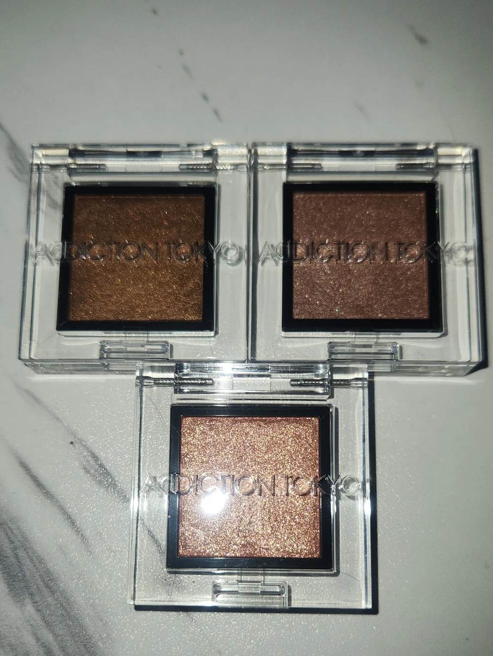 Addiction Tokyo Eyeshadow Trio — Fudge, Love Affair And Gleamy Pond